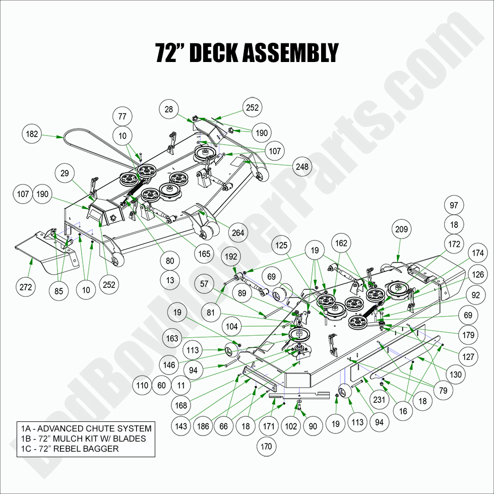 2022 Rebel 72" Deck Assembly